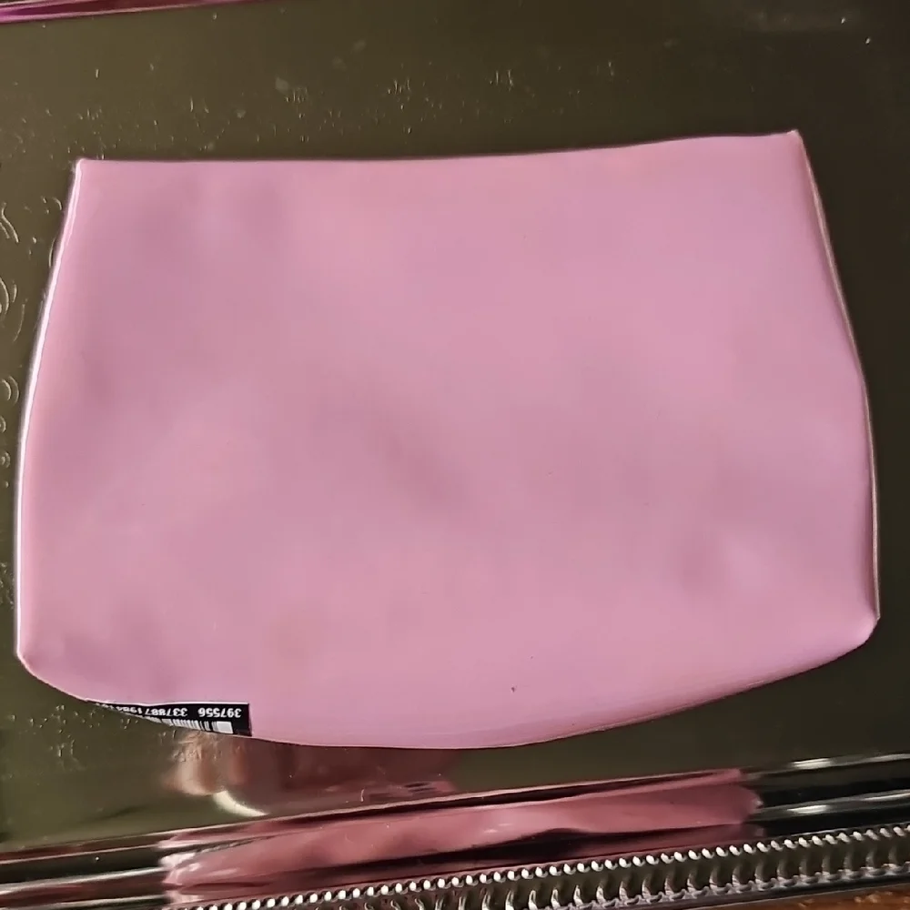 NWT Vintage Sephora Girls Pink Patten Leather Cosmetic / Coin Bag Super Cute